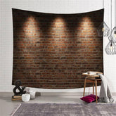 Lofaris Brown Bricks Architecture Still Life Wall Tapestry